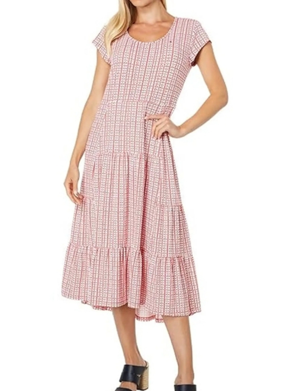 Tommy HIilfiger Soft Knit Tiered Midi Dress